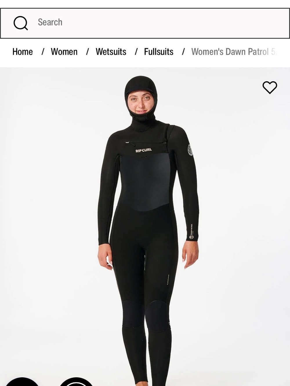 Rip Curl Women's Dawn Patrol 5/4 Hooded Chest Zip Fullsuit Wetsuit